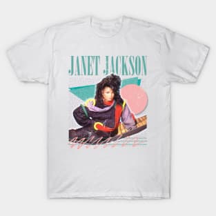 Janet Jackson / 80s Aesthetic Retro Fan Design T-Shirt